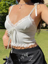 Sovrose Knit Crop Cami — Sweet Bow Back, Beach-Ready Aesthetic