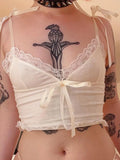 Sovrose Knit Crop Cami — Sweet Bow Back, Beach-Ready Aesthetic